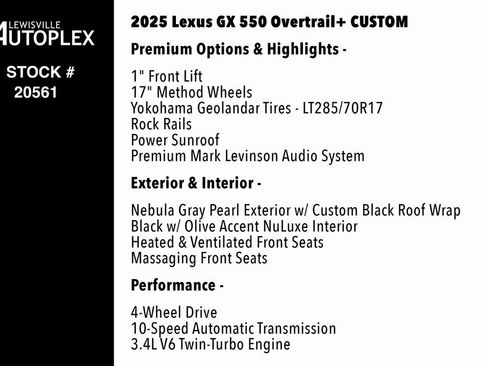 Used 2025 Lexus GX 550 image 2