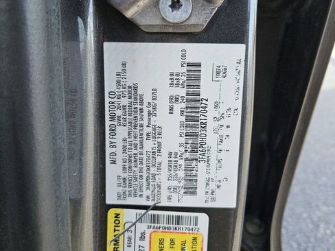 Used 2019 Ford Fusion SE w/ Equipment Group 151A image 7