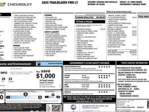 Used 2025 Chevrolet TrailBlazer LT w/ Convenience Package FWD image 14
