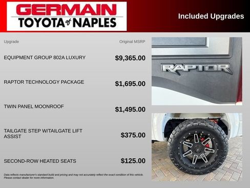 Used 2019 Ford F150 Raptor w/ Equipment Group 802A Luxury AWD/4WD image 4