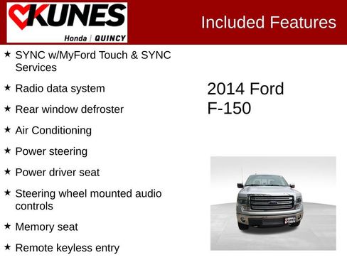 Used 2014 Ford F150 Lariat w/ Equipment Group 502A Luxury AWD/4WD image 2