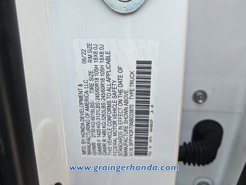 Used 2022 Honda Ridgeline RTL-E image 14