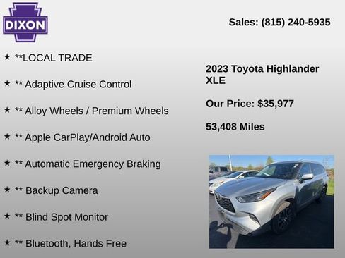 Used 2023 Toyota Highlander XLE AWD/4WD image 4