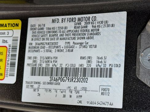 Used 2018 Ford Fusion S image 40