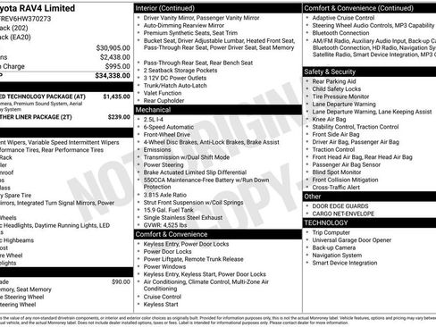 Used 2017 Toyota RAV4 Limited w/ Advanced Technology Package FWD image 11