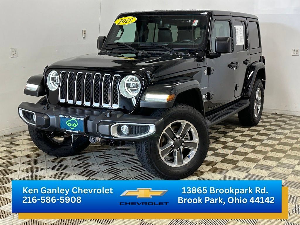 Used 2022 Jeep Wrangler Unlimited Sahara w/ LED Lighting Group AWD/4WD image 1