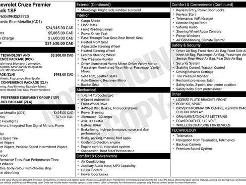 Used 2017 Chevrolet Cruze Premier FWD image 3