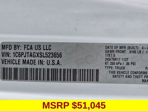 New 2025 Jeep Gladiator Sport image 44