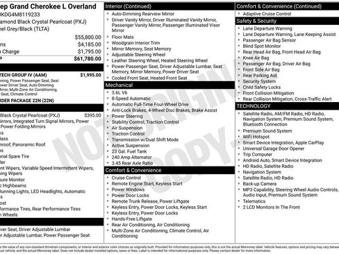 Certified 2021 Jeep Grand Cherokee L Overland w/ Luxury Tech Group IV AWD/4WD image 42