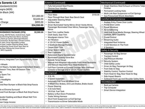 Used 2017 Kia Sorento LX w/ LX V6 Convenience Package image 2