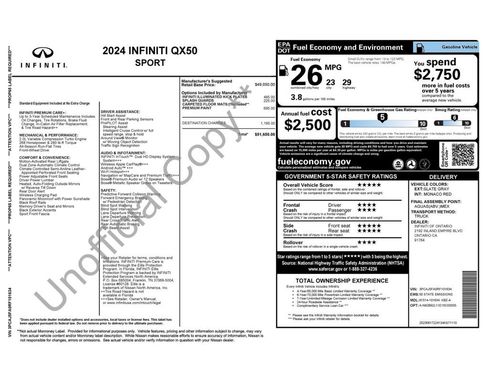 Used 2024 INFINITI QX50 Sport image 5
