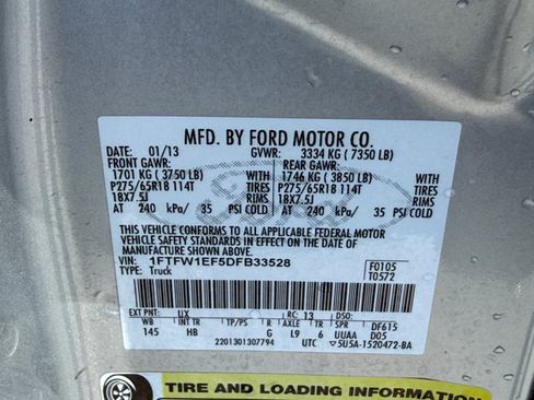 Used 2013 Ford F150 Lariat w/ Luxury Equipment Group AWD/4WD image 32