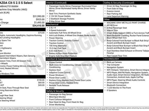 New 2026 MAZDA CX-5 Select AWD/4WD image 33
