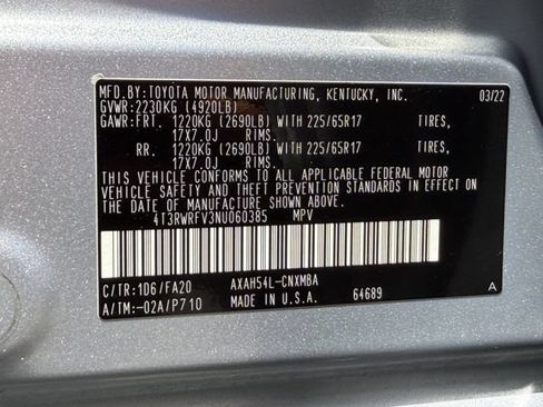 Used 2022 Toyota RAV4 XLE w/ Convenience Package AWD/4WD image 25
