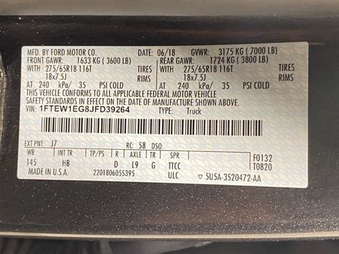 Used 2018 Ford F150 Lariat w/ Equipment Group 502A Luxury AWD/4WD image 31