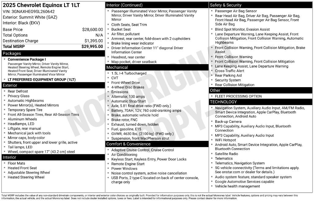 Used 2025 Chevrolet Equinox LT FWD image 35