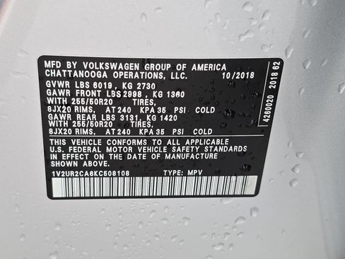 Used 2019 Volkswagen Atlas SE w/ Panoramic Sunroof Package image 37