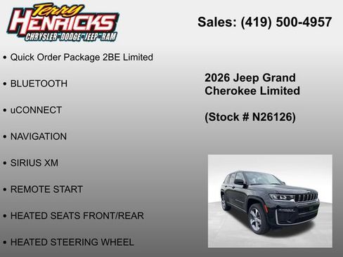 New 2026 Jeep Grand Cherokee Limited AWD/4WD image 12
