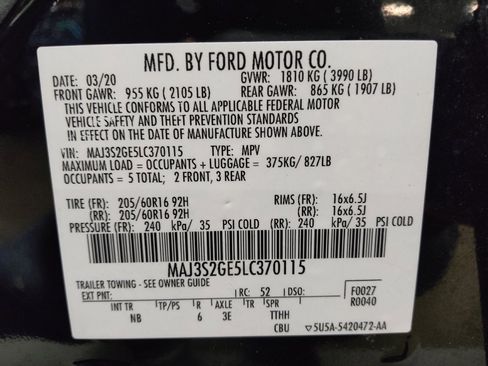 Used 2020 Ford EcoSport SE w/ SE Convenience Package FWD image 33