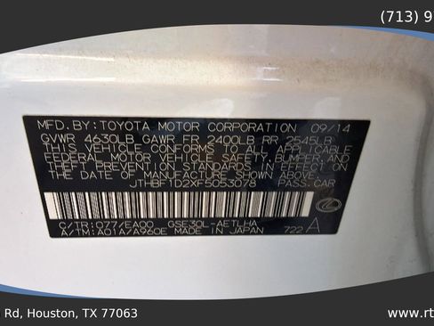 Used 2015 Lexus IS 250 IS 250 Sedan 4D w/ Navigation System Package image 47