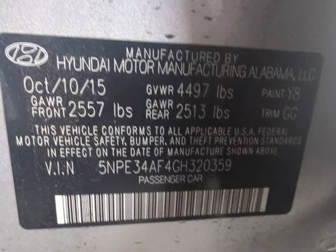Used 2016 Hyundai Sonata Sport w/ Option Group 02 FWD image 6