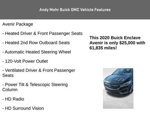 Used 2020 Buick Enclave Avenir w/ Avenir Technology Package AWD/4WD image 12