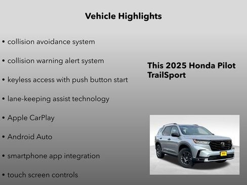 New 2025 Honda Pilot TrailSport image 10