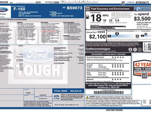 Used 2019 Ford F150 Lariat w/ Trailer Tow Package AWD/4WD image 19