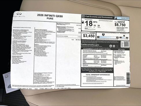 New 2026 INFINITI QX80 Pure w/ Cargo Package image 23