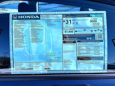 New 2026 Honda Accord SE image 20
