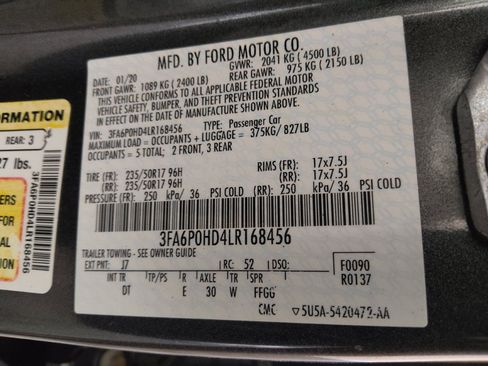 Used 2020 Ford Fusion SE FWD image 33