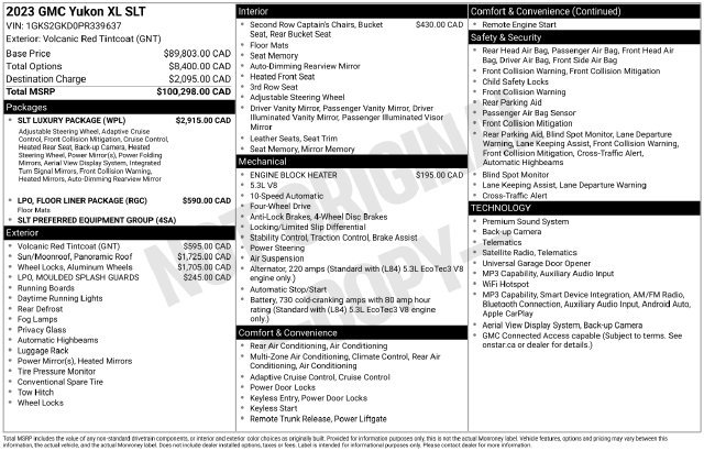 Used 2023 GMC Yukon XL SLT w/ SLT Luxury Package AWD/4WD image 52