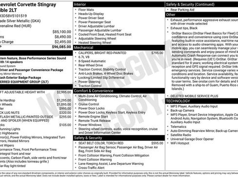 New 2027 Chevrolet Corvette Stingray Convertible w/ 2LT RWD image 2
