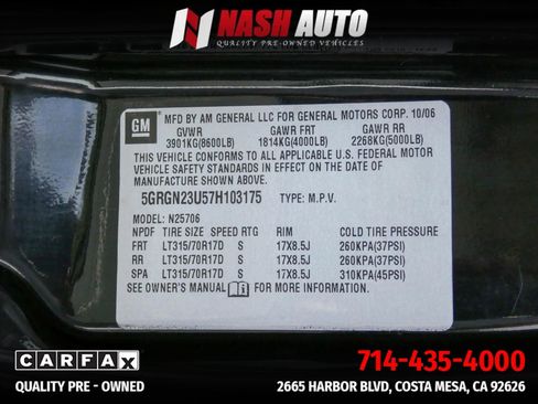 Used 2007 HUMMER H2 image 51