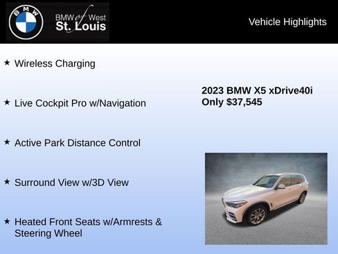 Used 2023 BMW X5 xDrive40i w/ Premium Package image 24