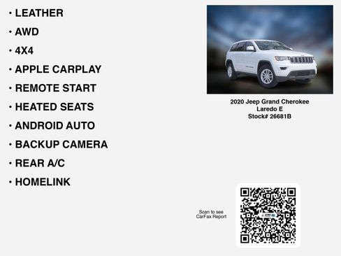 Used 2020 Jeep Grand Cherokee Laredo w/ Security & Convenience Group AWD/4WD image 7