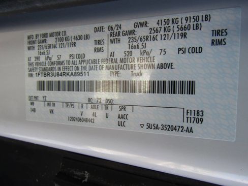 Used 2024 Ford Transit 250 250 AWD 3dr LWB High Roof Exte image 20