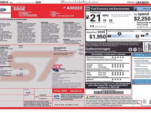 Used 2020 Ford Edge ST w/ Equipment Group 401A AWD/4WD image 5