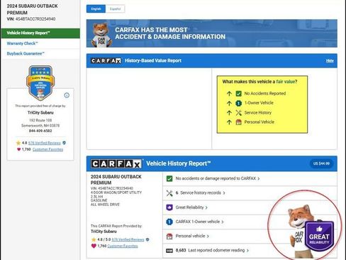 Used 2024 Subaru Outback Premium image 12
