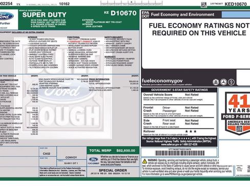 Certified 2019 Ford F250 King Ranch w/ King Ranch Ultimate Package AWD/4WD image 48