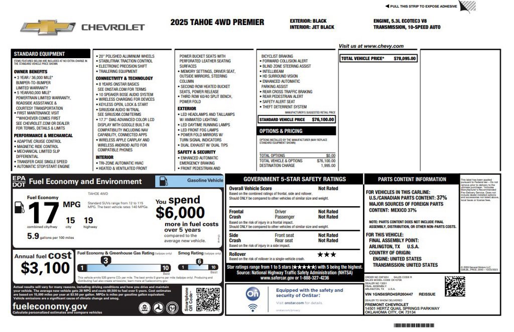 Used 2025 Chevrolet Tahoe Premier AWD/4WD image 2