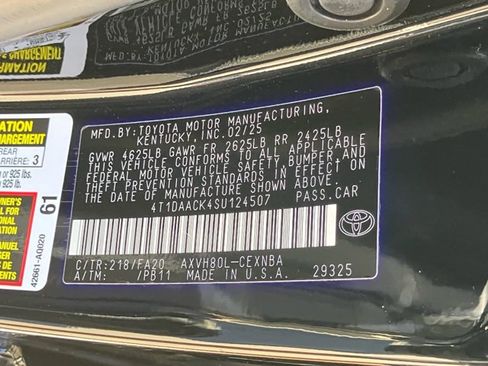 Used 2025 Toyota Camry LE FWD image 24