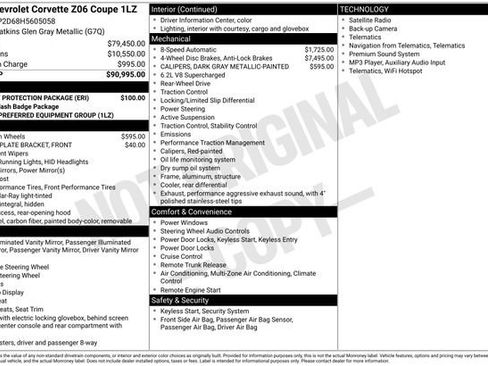 Used 2017 Chevrolet Corvette Z06 w/ Battery Protection Package RWD image 32