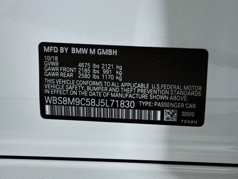 Used 2018 BMW M3 CS w/ Executive Package RWD image 24