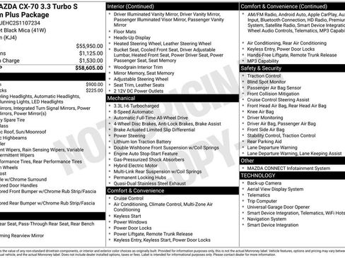 New 2025 MAZDA CX-70 3.3 Turbo S w/ Premium Plus image 4