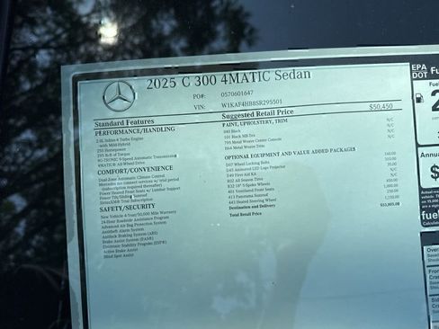 Certified 2025 Mercedes-Benz C 300 4MATIC Sedan image 12