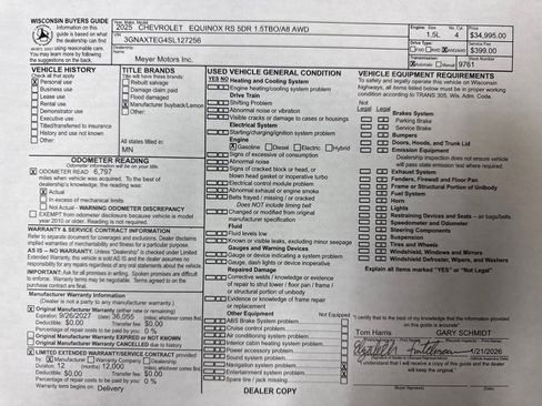 Used 2025 Chevrolet Equinox RS w/ Safety and Technology Package image 27