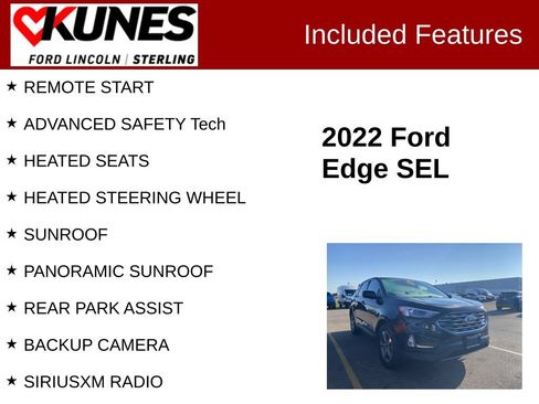 Used 2022 Ford Edge SEL w/ Convenience Package AWD/4WD image 2