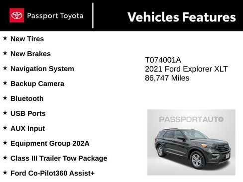 Used 2021 Ford Explorer XLT w/ Equipment Group 202A AWD/4WD image 9