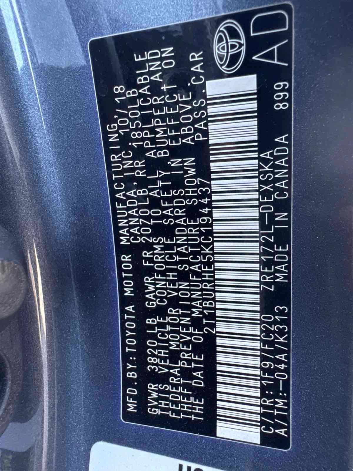 Used 2019 Toyota Corolla SE FWD image 18